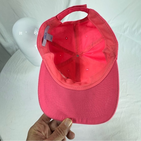 Port & Company Women’s Neon Pink Laughlin Nevada Shallow Baseball Cap - Picture 6 of 8